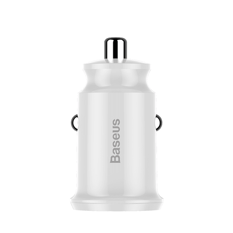 Baseus Grain Billader Dual-USB 3.1A 12/24V - Hvit