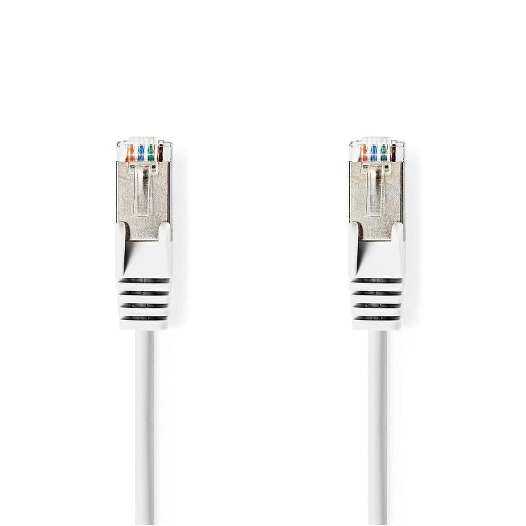 Nedis Cat 6a RJ45 til RJ45-kabel, 7.5m - Hvit