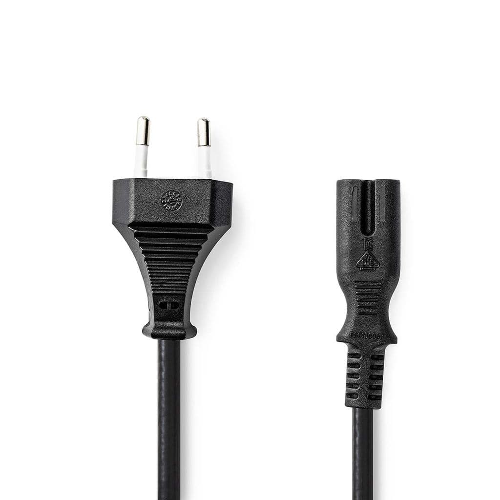 Nedis Strømkabel EU Hann til IEC-320-C7, 5m - Svart