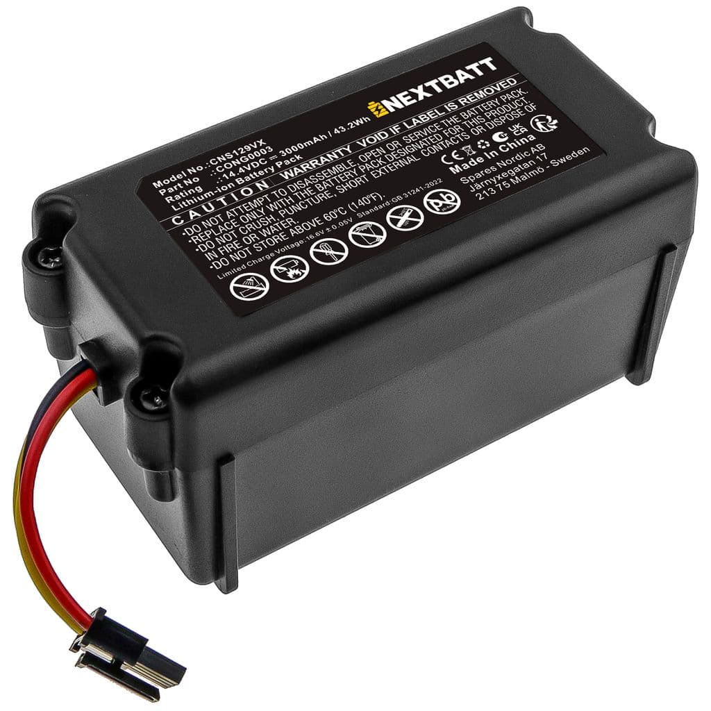 Batteri til Cecotec CONGA 1290 etc