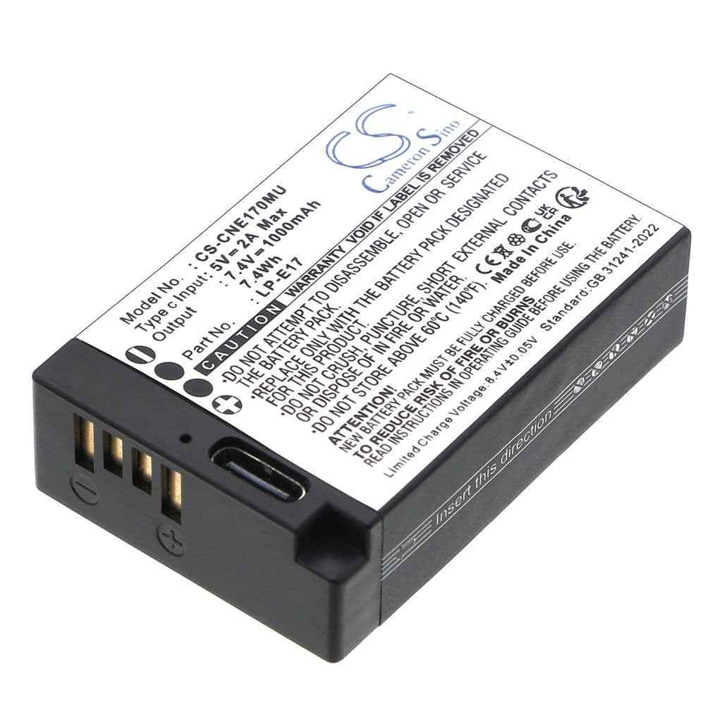 Batteri til Canon EOS Kiss X8i etc.