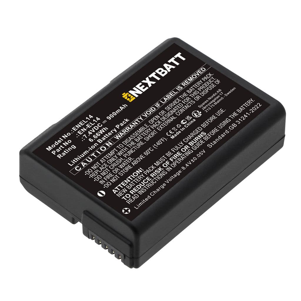 Batteri til Nikon EN-EL14 etc