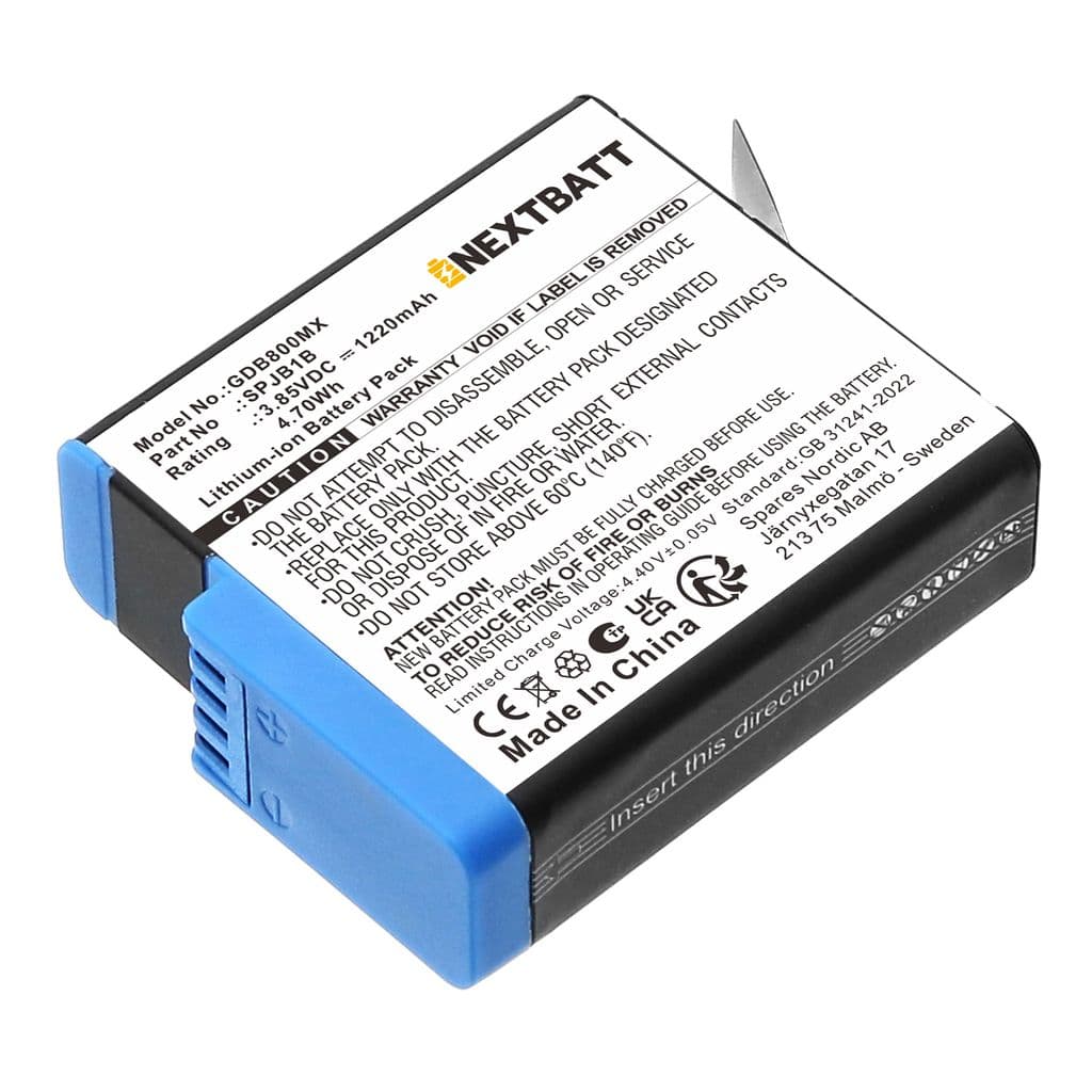 Batteri til GoPro Hero 5 Black osv