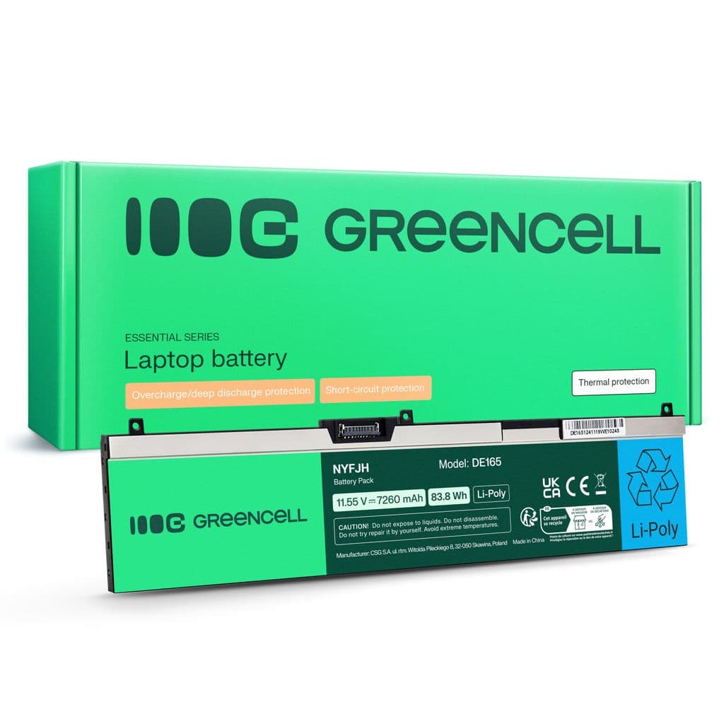 Green Cell-batteri NYFJH-6C 0NYFJH 0RY3F9 0VRX0J for Dell Precision 15 7530 osv.