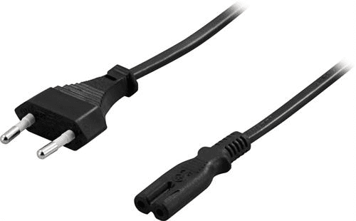 Deltaco Enhetskabel CEE 7/16 - IEC 60320 C7, Ujordet, 5m - Svart