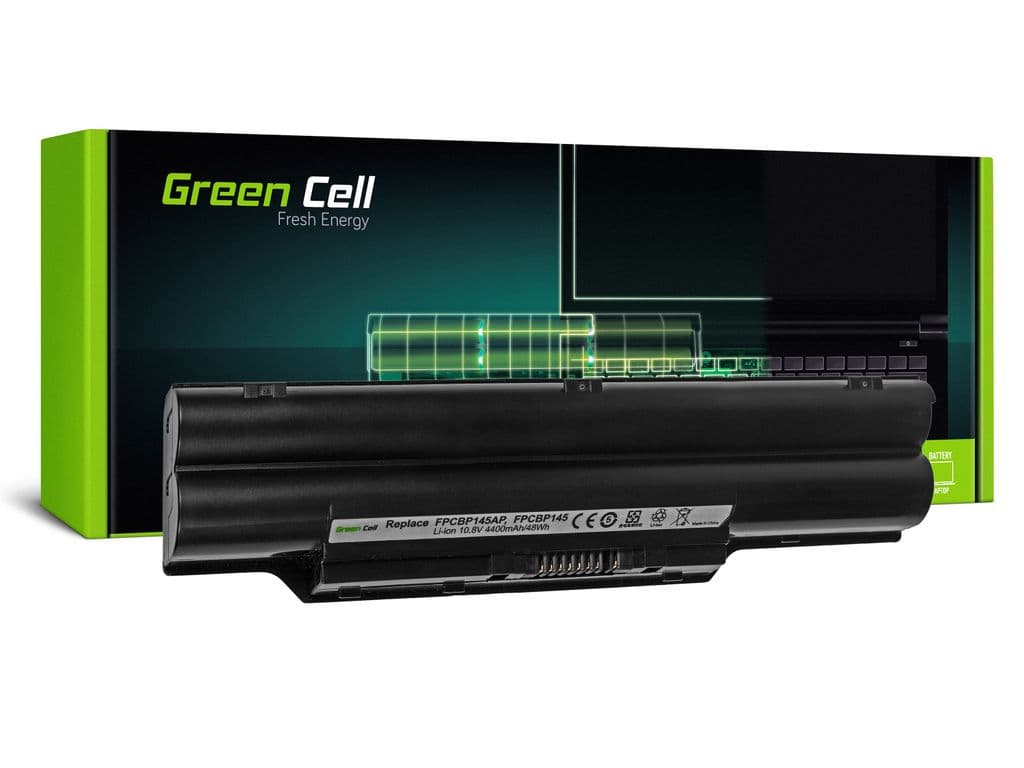 Grønt cellebatteri til Fujitsu LifeBook E751 E782