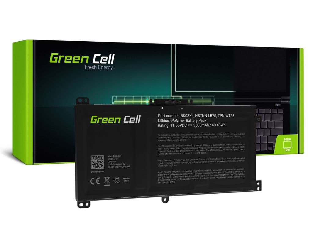 Green Cell BK03XL-batteri for HP Pavilion x360 14-BA-serien bærbare datamaskiner