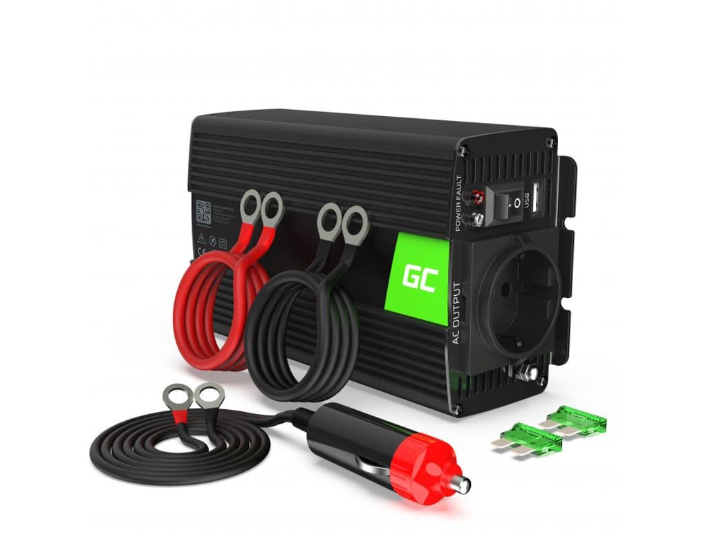 Green Cell Power Inverter 24V til 230V 300W/600W Modifisert sinusbølge
