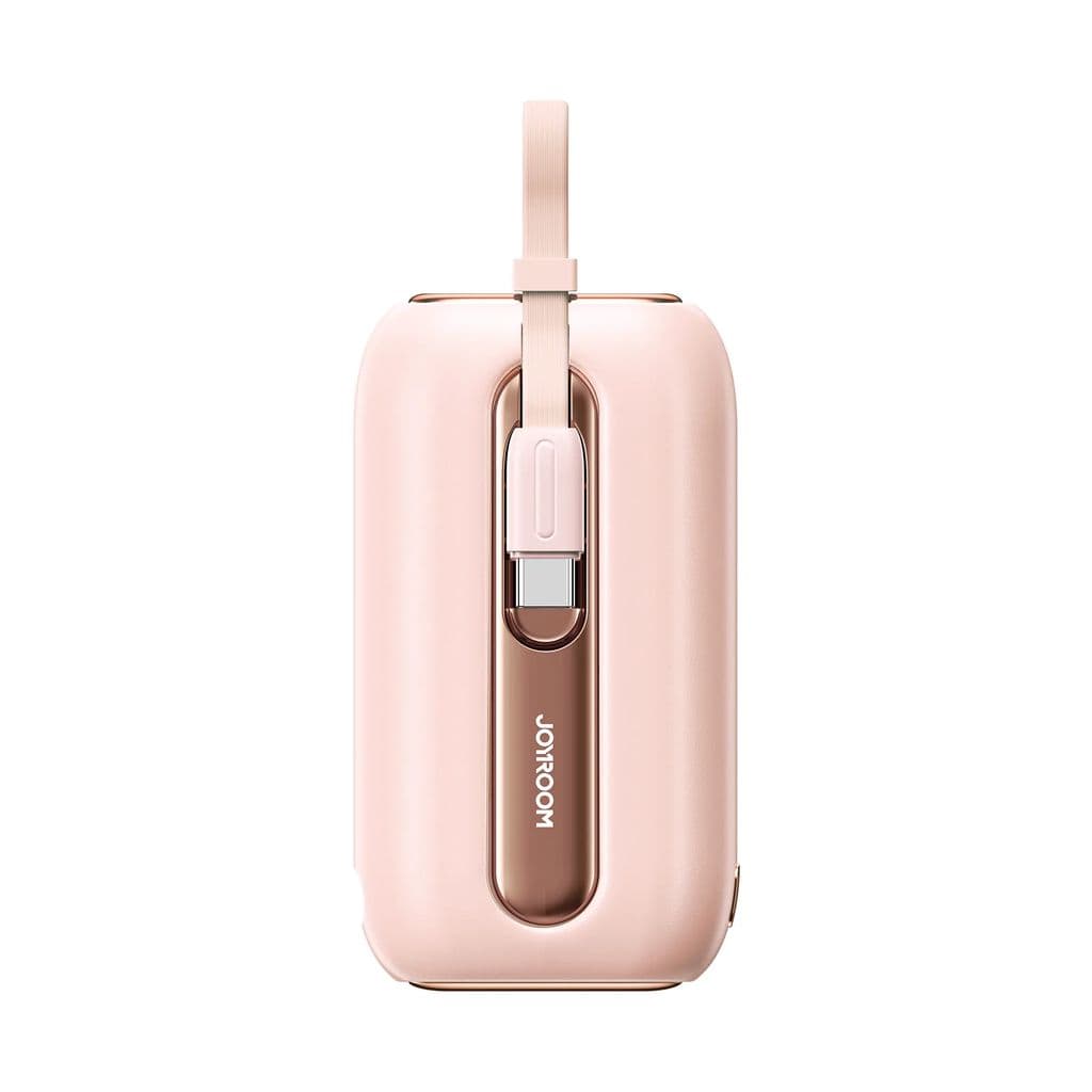Joyroom 22,5 W Powerbank 10000 mAh hurtiglading med doble kabler - Rosa