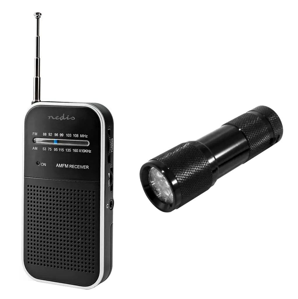 Nødsett: FM-radio og lommelykt