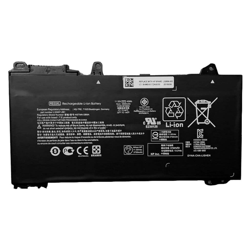 HP 3C laptop-batteri, 45Wh, 3,92Ah, Li-ion, RE03045XL-PL, RE03XL