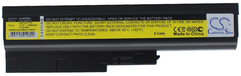 Batteri til Lenovo ThinkPad T60 osv. 4400mAh, 11.1V