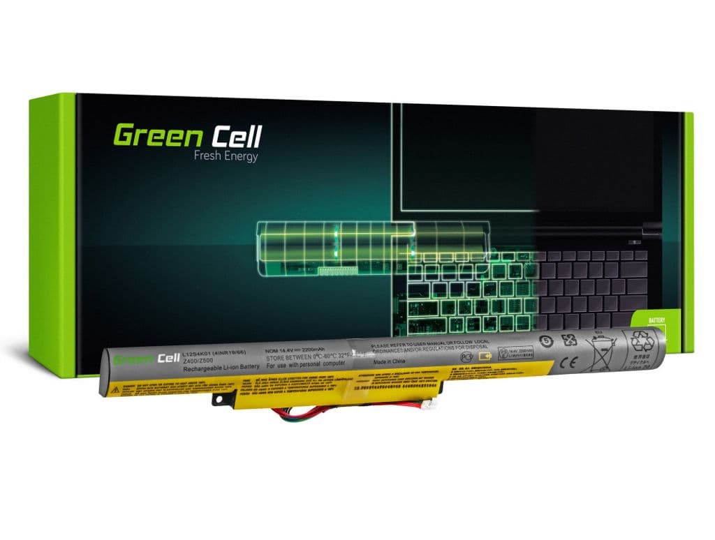 Green Cell-batteri til Lenovo IdeaPad P500, Z510 osv. 2200 mAh, 14,4 V
