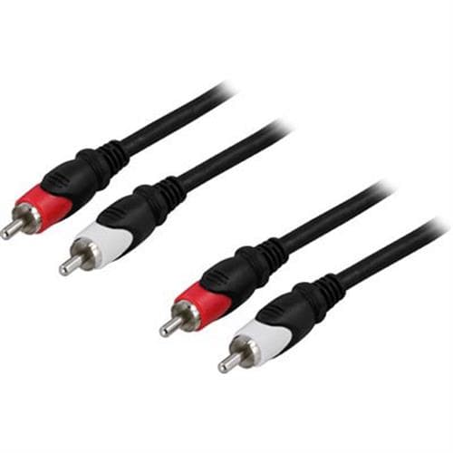 Lydkabel, 2xRCA-utgang ha - ha, 1m