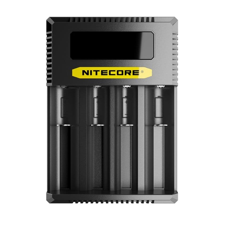 Nitecore USB-C Intellicharger Ci4-lader for li-ion 14500 / 18650 / 21700 (NIMH AA/AAA/C/D) etc.
