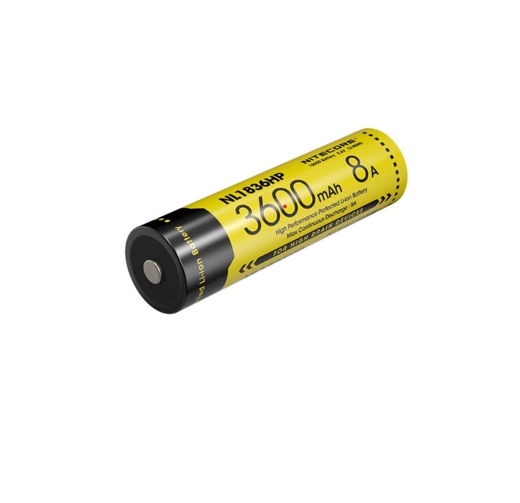Nitecore NL1836HP Li-ion 8A 3600mAh 3,6V oppladbart 18650-batteri