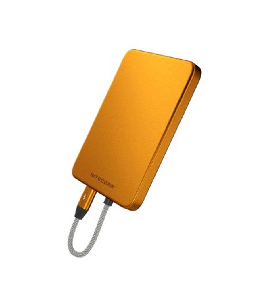 Nitecore POCKET 5 Powerbank 5000mAh – Oransje (med innebygd USB-C kabel)