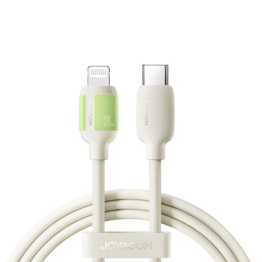 Joyroom 30W hurtigladekabel USB-C til Lightning, 2m - Beige