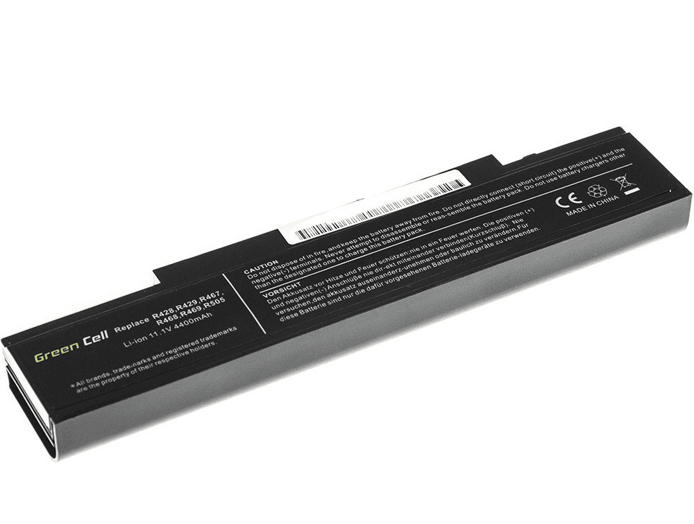 Green Cell-batteri til Samsung R519, R522 osv. 4400 mAh, 11,1 V