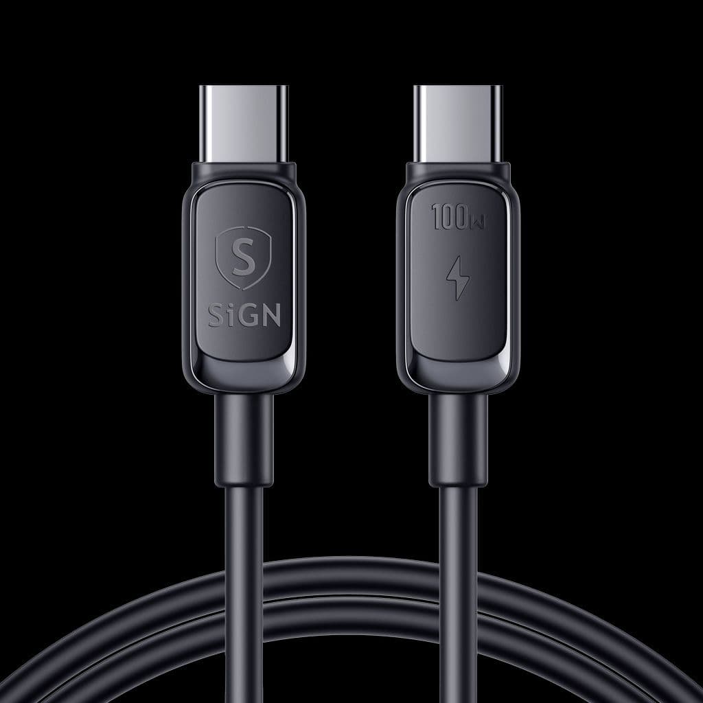SiGN USB-C til USB-C-kabel 100 W, 3 m - svart