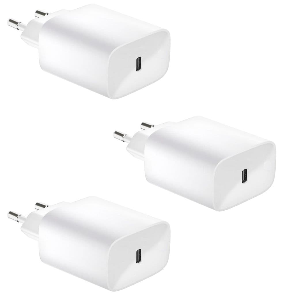 SiGN USB-C PD hurtiglader 20W - hvit (3-pakning)