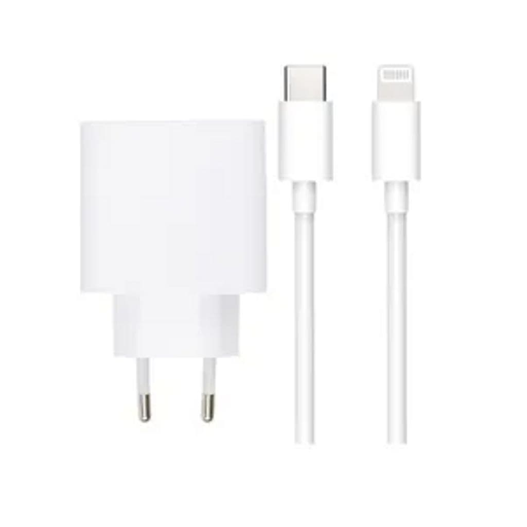 SiGN Hurtiglader for iPhone, USB-C til Lightning, 1m - Hvit