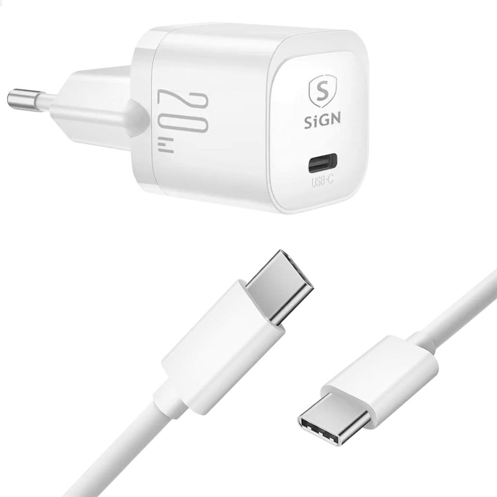 SiGN OnePlus 20W hurtiglader med USB-C PD-kabel, 2m