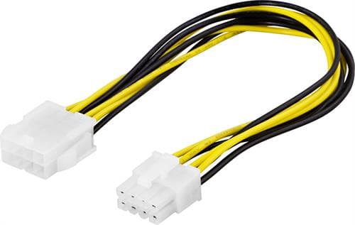 DELTACO Skjøtekabel 8-pin EPS12V ha-ho, 25 cm