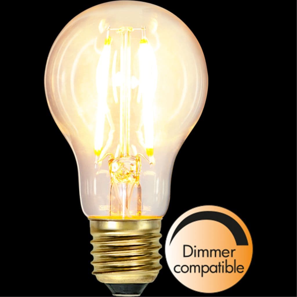 LED-pære E27 A60 myk glød dimbar 7W 2100K 700 lumen