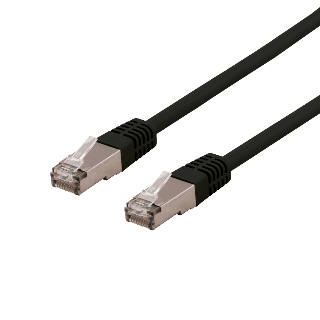 Cat6a U/FTP Nettverkskabe RJ45 sort 500MHz 0.3M