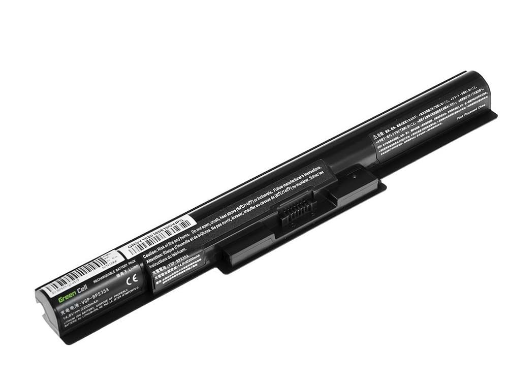 Green Cell-batteri til Sony Vaio SVF14 SVF15 Fit 14E 15E osv., 14,4V 2200mAh