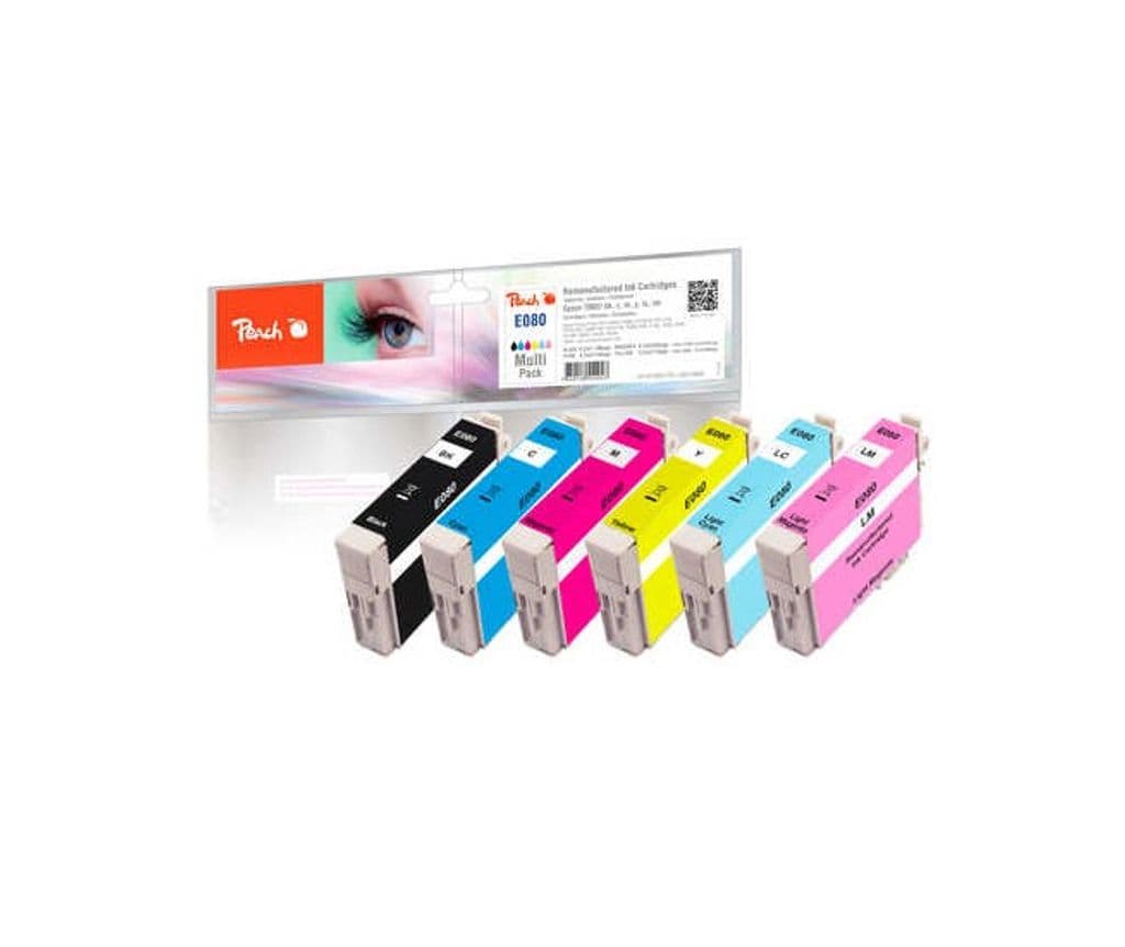Kompatibel med T080 blekkpatron MultiPack Bk/C/M/Y/LC/LM for Epson