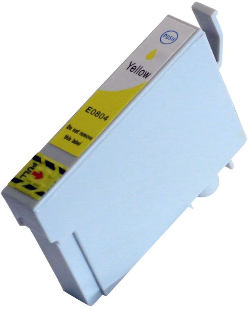 Kompatibel med T0804 Blekkpatron gul for Epson