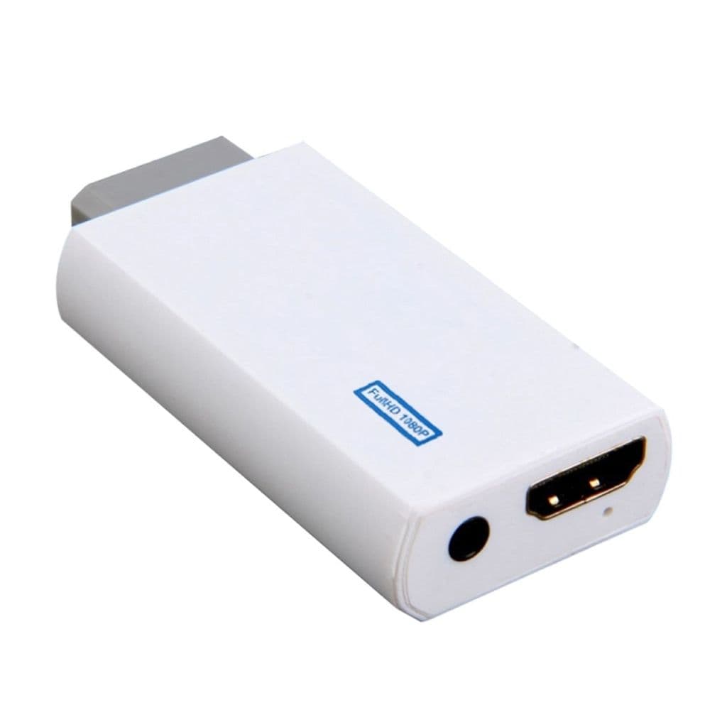 Nintendo Wii til HDMI 1080P-konverter med 3,5 mm lyd – hvit