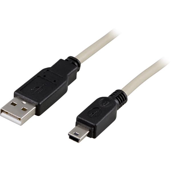 DELTACO USB 2.0-kabel Type A hann - Type Mini B hann 0,5m