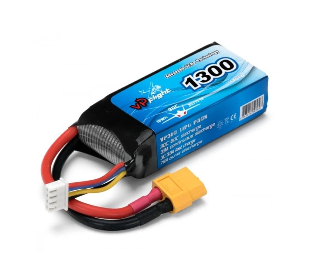 Vapex Li-Po Batteri 3S 11.1V 1300mAh 30C XT60 Kontakt