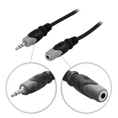 Lydkabel, 3,5 mm hann - hunn, 3 m
