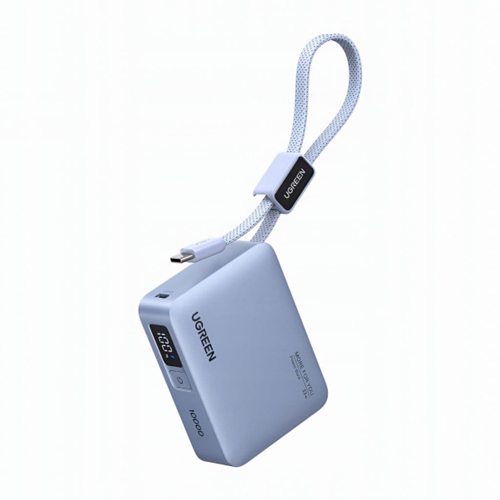 UGREEN PB584 33W Powerbank 10000mAh med USB-C-kabel - Blå