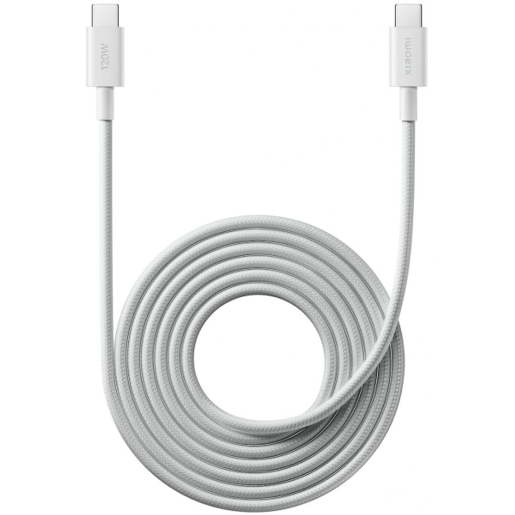 Xiaomi USB-C til USB-C-kabel 120W, 6A, 2m - Hvit