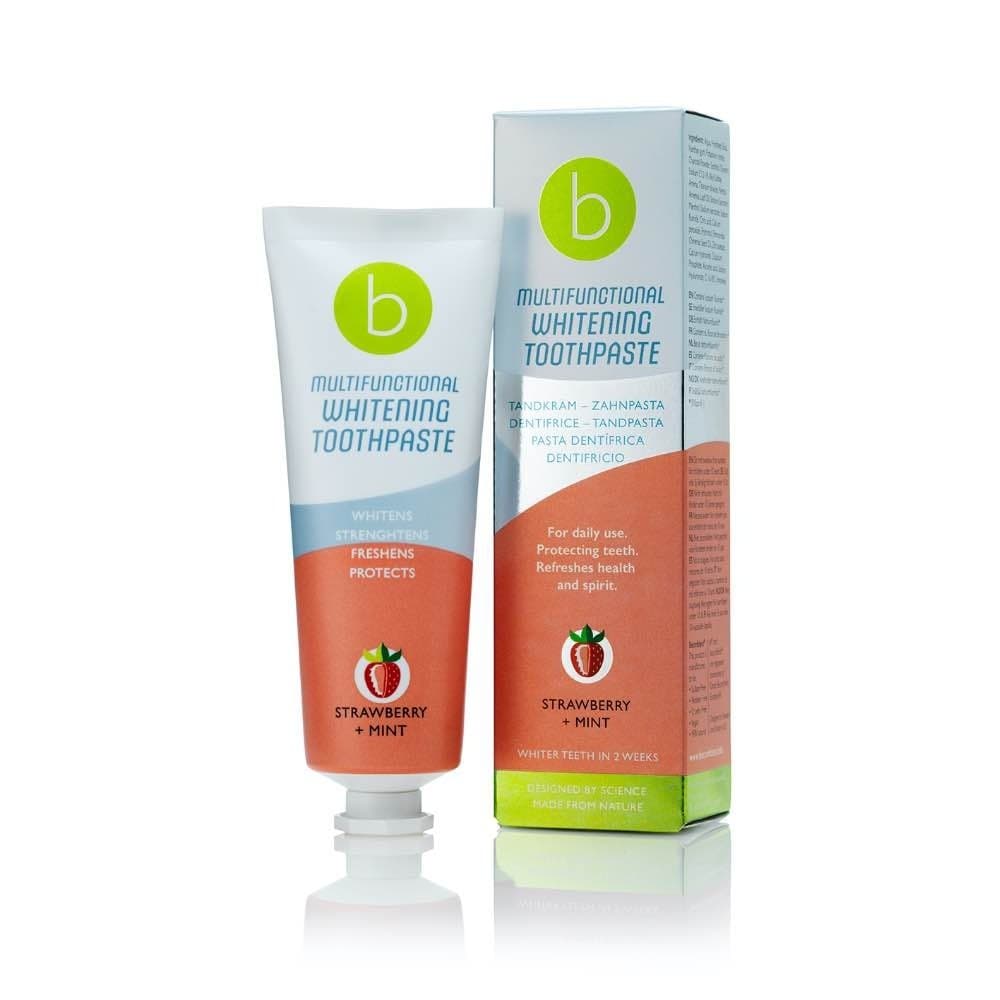 Multifunctional Whitening Tandkräm Jordgubb + Mint 75ml