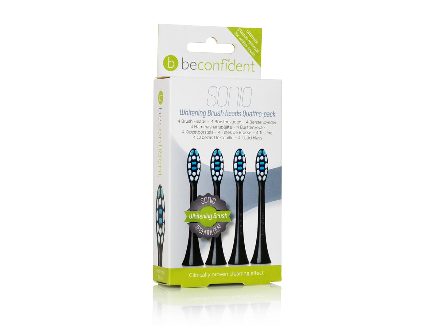 Sonic Tandborsthuvuden Whitening 4-p Svart
