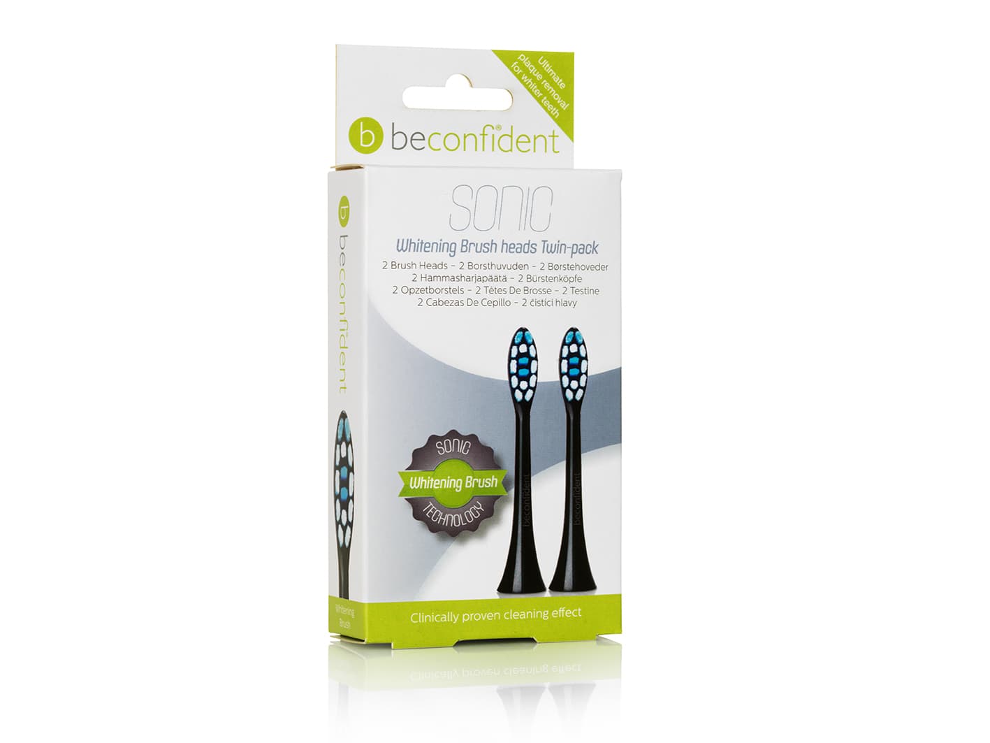 Sonic Tandborsthuvuden Whitening 2-p Svart