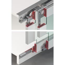 Häfele Slido F-Line42 50C - for aluminiumsrammer - for 4 dører
