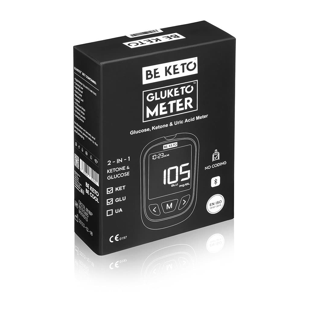 GluKeto Meter Blood Glucose and Ketone Monitor (Starter Pack) BeKeto