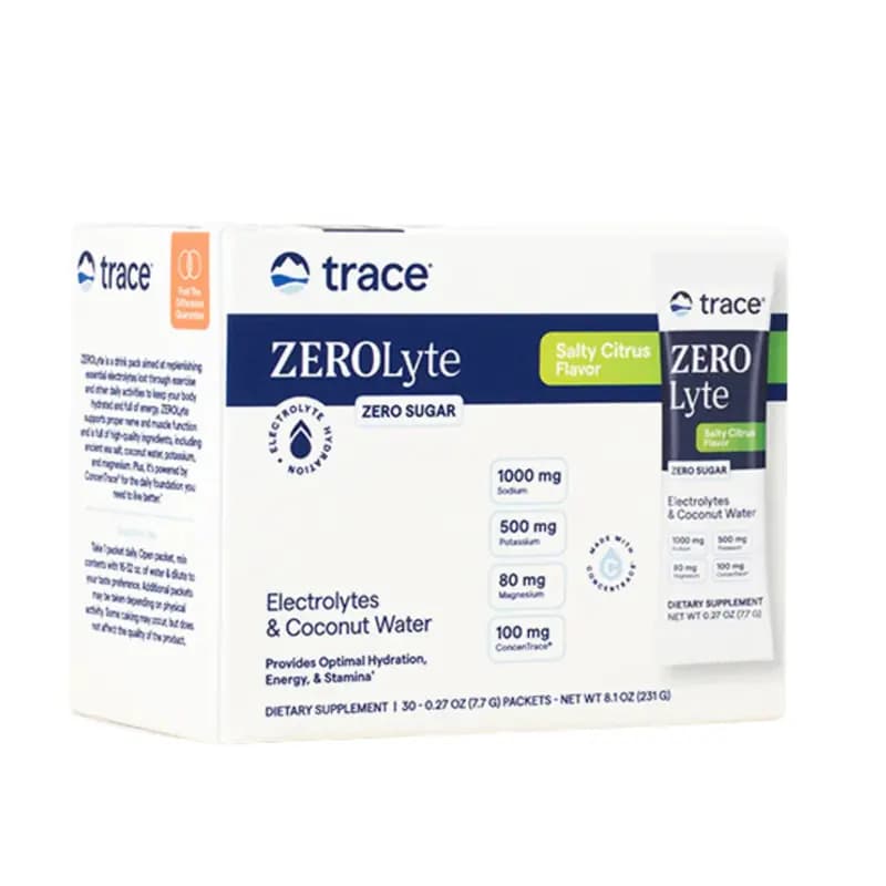 ZEROLyte Electrolyte Drink Mix Salty Citrus 30 packets Trace Minerals