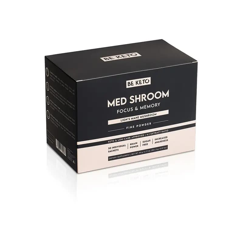 KETO Med Shroom Lion’s Mane Mushrooms 30 sachets BeKeto