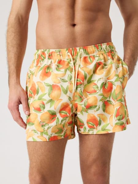 Borg Print Swim Shorts