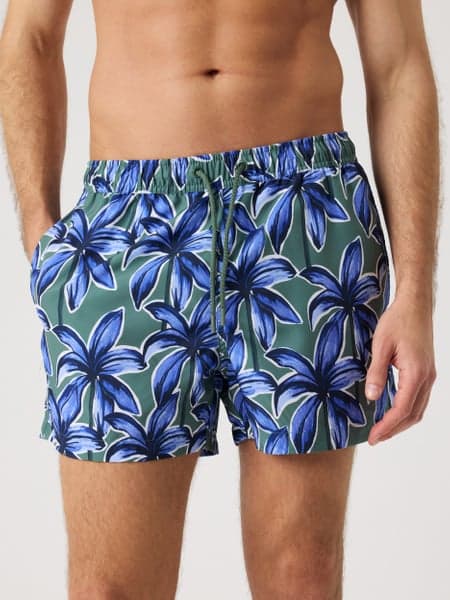 Borg Print Swim Shorts