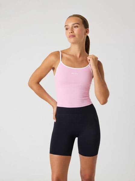 Borg Cropped Strap Tank Top
