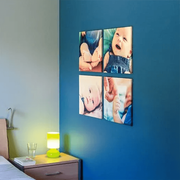 smartphoto Fotoplate Galleri 4 Panel Firkant
